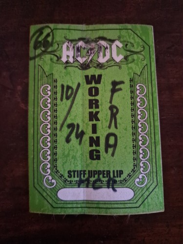 Working pass backstage - pass,